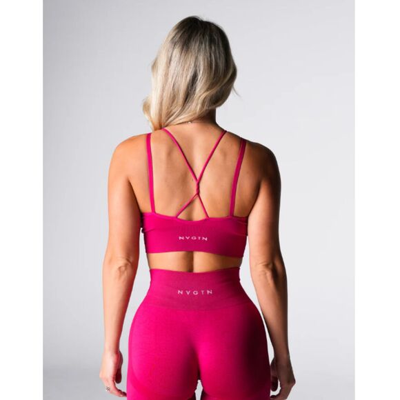 NGTVN Winterberry Strive Seamless Bra Women's Size Small Strappy Back Impact Pad - Picture 2 of 5